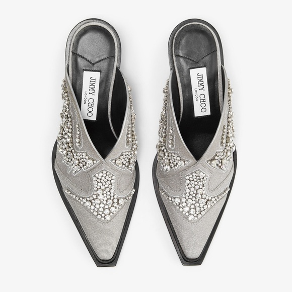 Jimmy Choo Shoes - New JIMMY CHOO Cece Mule II 60 Silver Glitter Crystal Mules $2,995 37